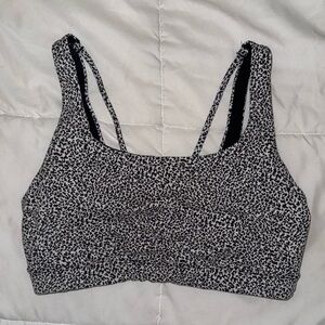 Athleta Exhale Bra Micro Cheetah Print